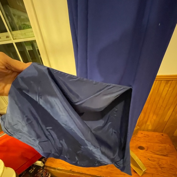 Vintage Gown, Midnight Blue with Silver Sequins and Beads - Picture 9 of 16